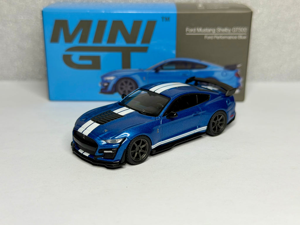 Mini GT 1:64 フォード マスタング シェルビー GT500 フォードパフォーマンスブルー #268 開封済