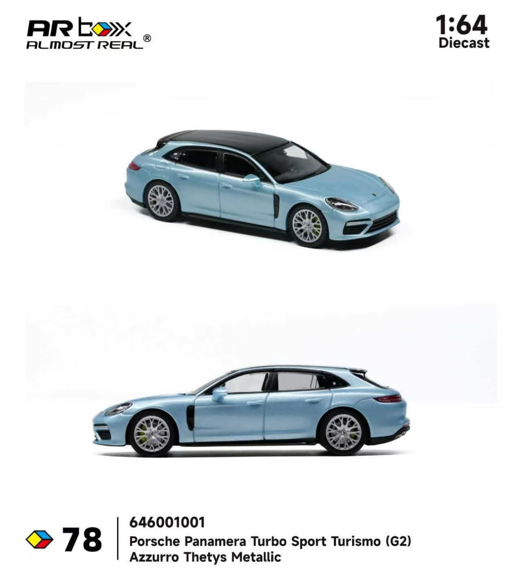 (Preorder) Almost Real 1:64 Porsche Panamera Turbo Sport Turismo (G2) Azzurro Thetys Metallic