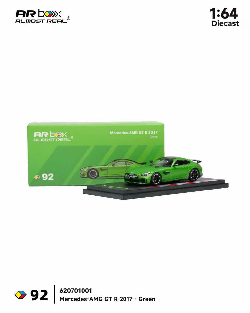 (Preorder) Almost Real 1:64 Mercedes-AMG GT R 2017 Green