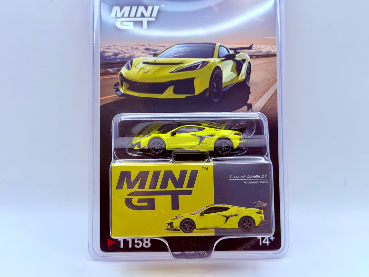 Mini GT 1:64 Chevrolet Corvette ZR1- Accelerate Yellow #1158