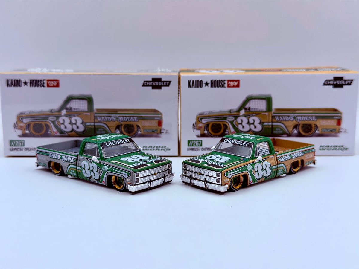 Mini GT x Kaido House 1:64 Chevrolet Silverado Kaido Intimidator V2 – Beige  #267