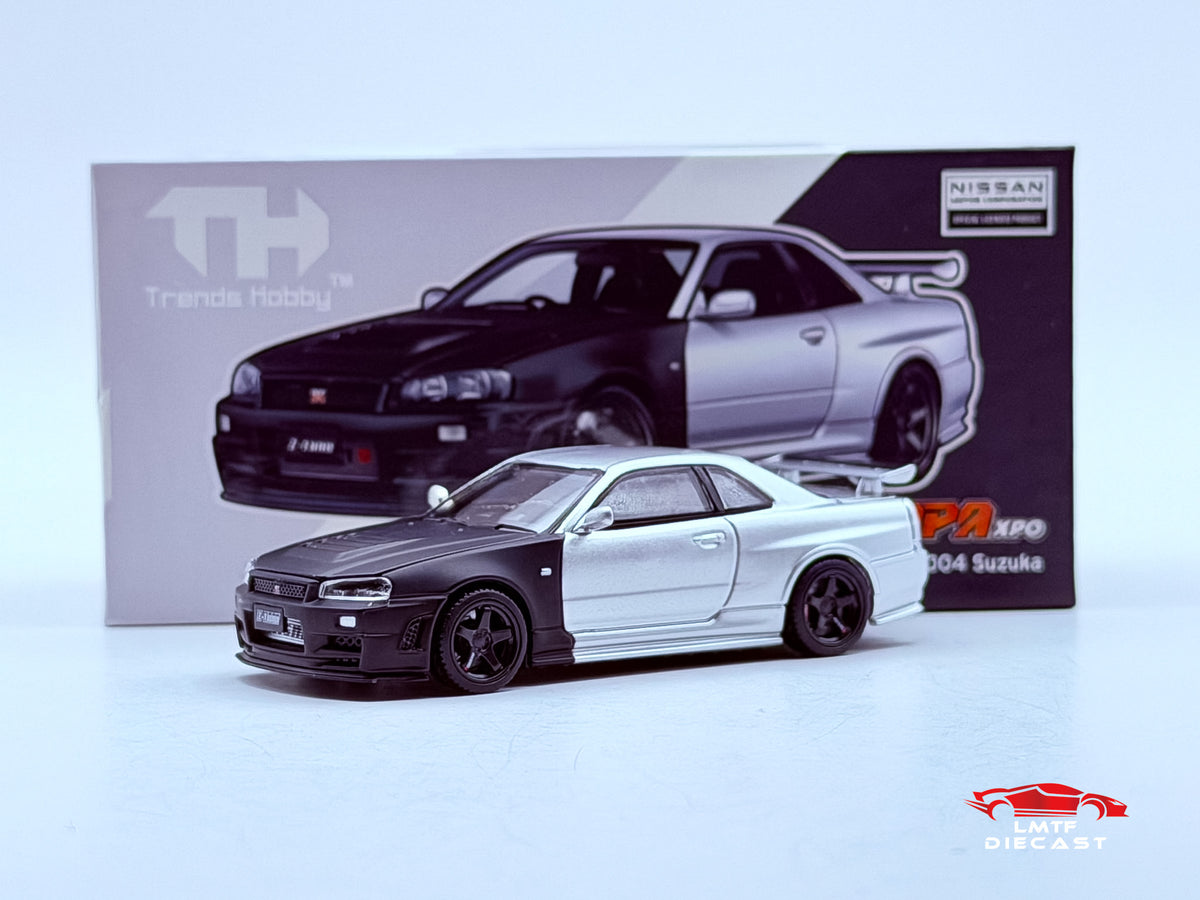 Trends Hobby 1:64 Nissan GT-R R34 Z-Tune Test 2004 Suzuka APAxpo Exclusive