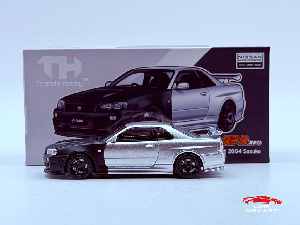 Trends Hobby 1:64 Nissan GT-R R34 Z-Tune Test 2004 Suzuka APAxpo Exclusive
