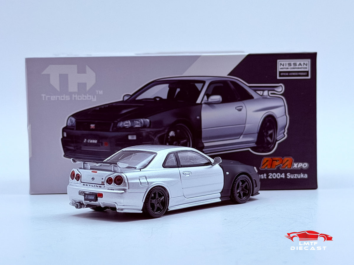 Trends Hobby 1:64 Nissan GT-R R34 Z-Tune Test 2004 Suzuka APAxpo Exclusive