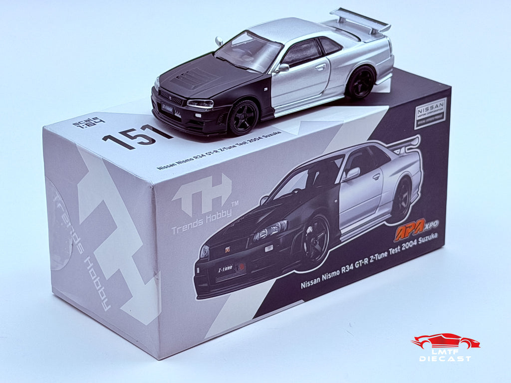 Trends Hobby 1:64 Nissan GT-R R34 Z-Tune Test 2004 Suzuka APAxpo Exclusive