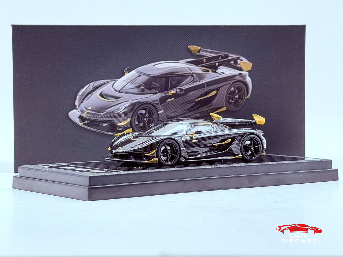 LCD 1:64 Koenigsegg Jesko Attack Carbon Black/Gold CTE Exclusive
