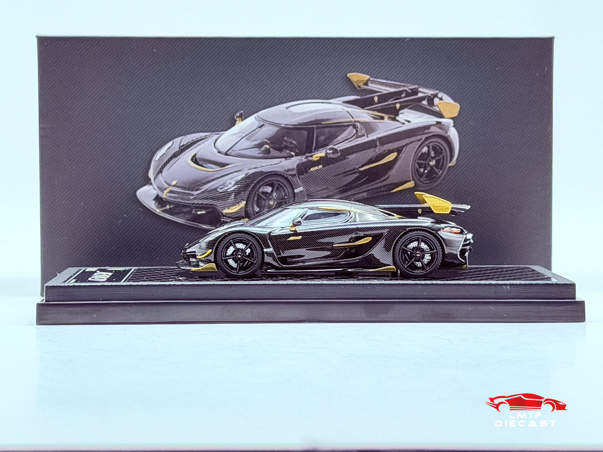 LCD 1:64 Koenigsegg Jesko Attack Carbon Black/Gold CTE Exclusive