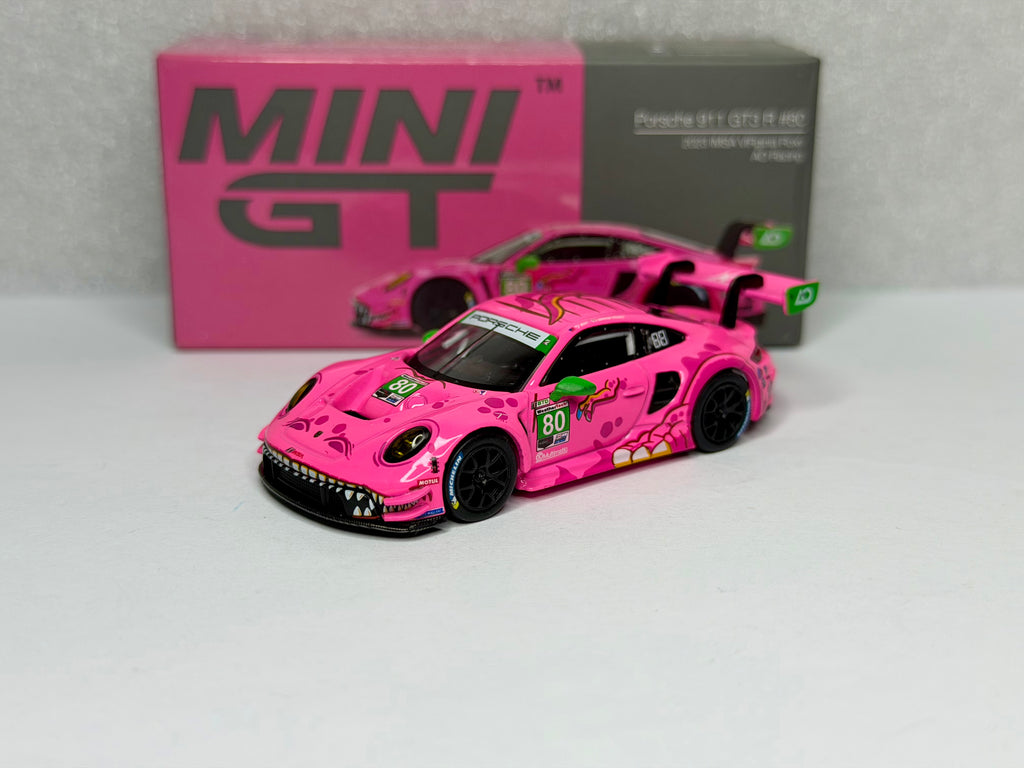 Mini GT 1:64 Porsche 911 GT3 R #80 AO Racing 2023 IMSA Roxy #872 OPENED