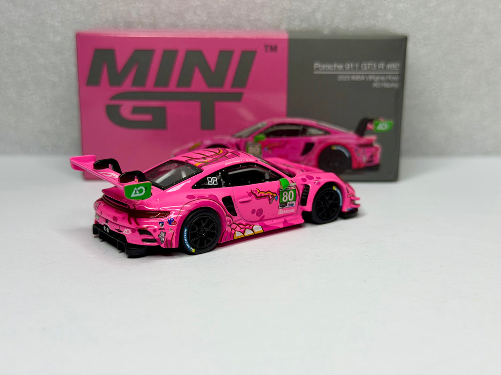 Mini GT 1:64 Porsche 911 GT3 R #80 AO Racing 2023 IMSA Roxy #872 OPENED