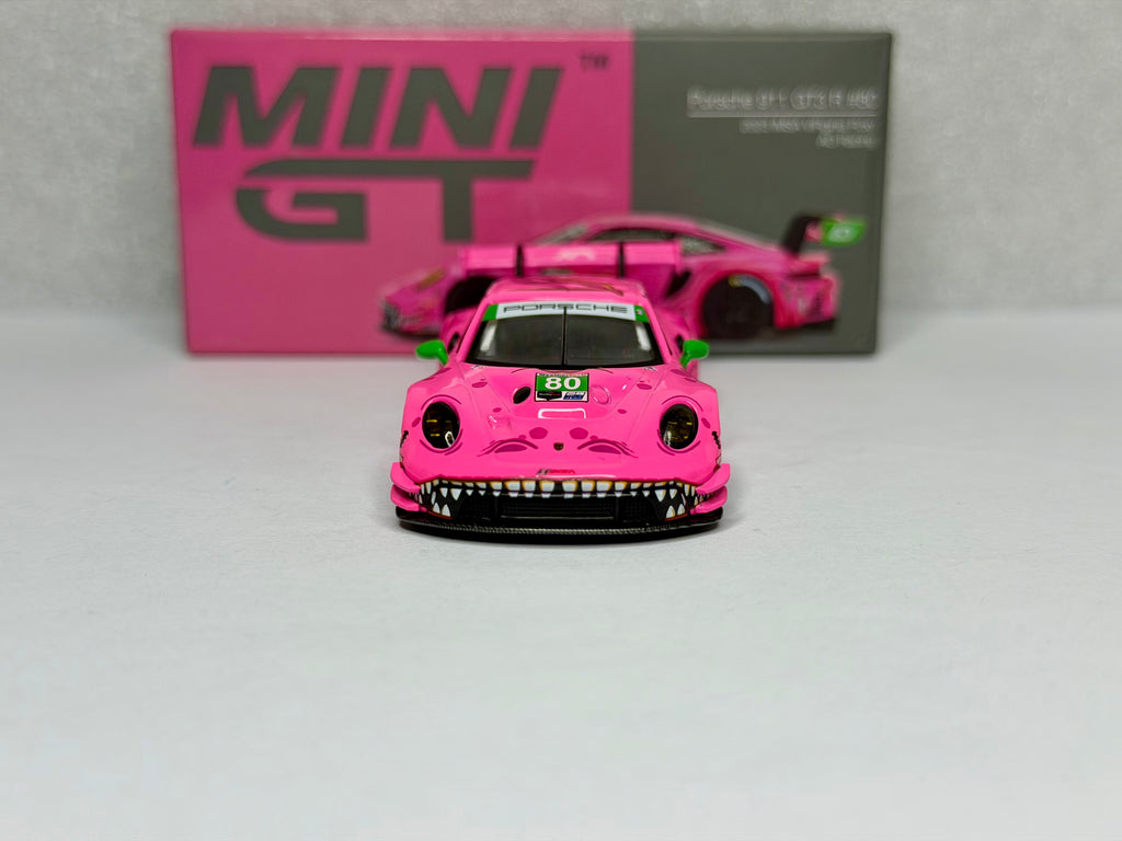 Mini GT 1:64 Porsche 911 GT3 R #80 AO Racing 2023 IMSA Roxy #872 OPENED