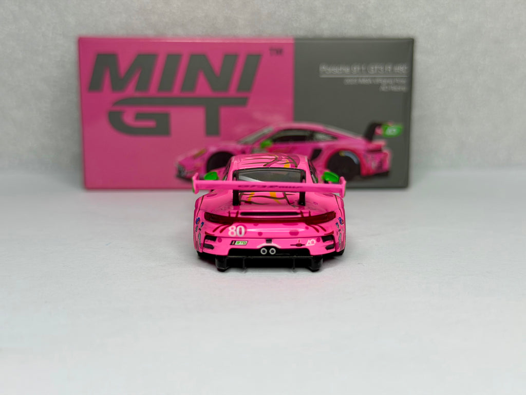 Mini GT 1:64 Porsche 911 GT3 R #80 AO Racing 2023 IMSA Roxy #872 OPENED