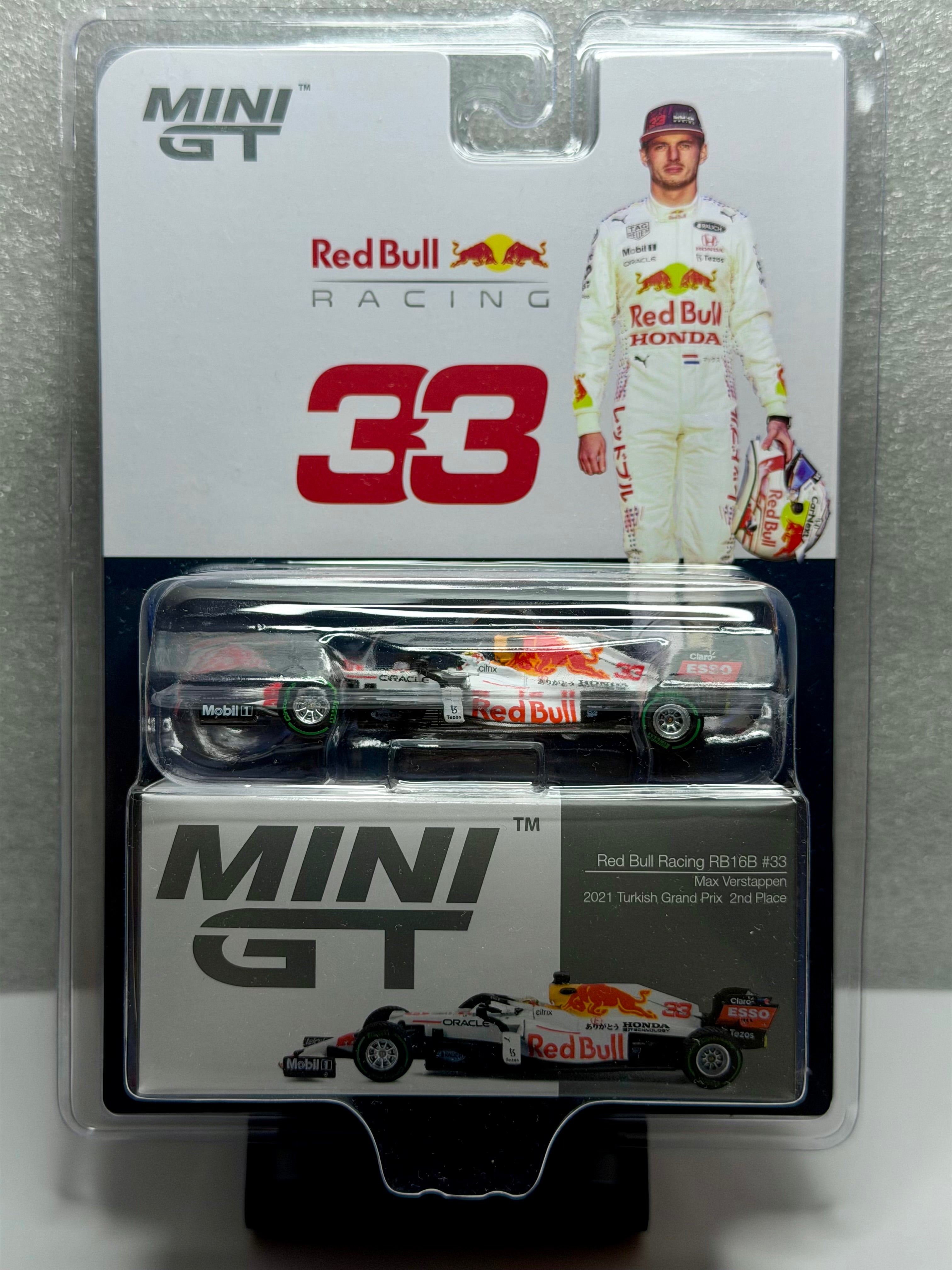 Mini GT 1:64 Red Bull RB16B #33 Max Verstappen 2021 Turkish GP 2nd Place #680