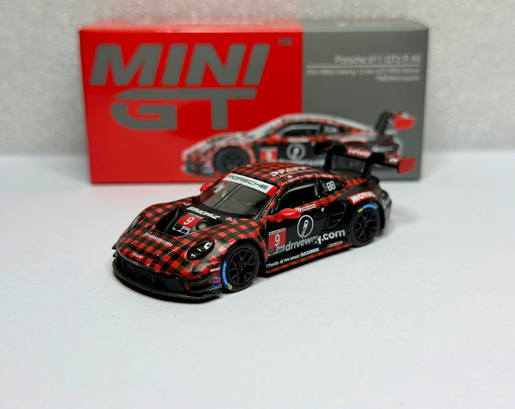 Mini GT 1:64  Porsche 911 GT3 R #9 GTD PRO Pfaff Motorsports IMSA Winner #770 Opened