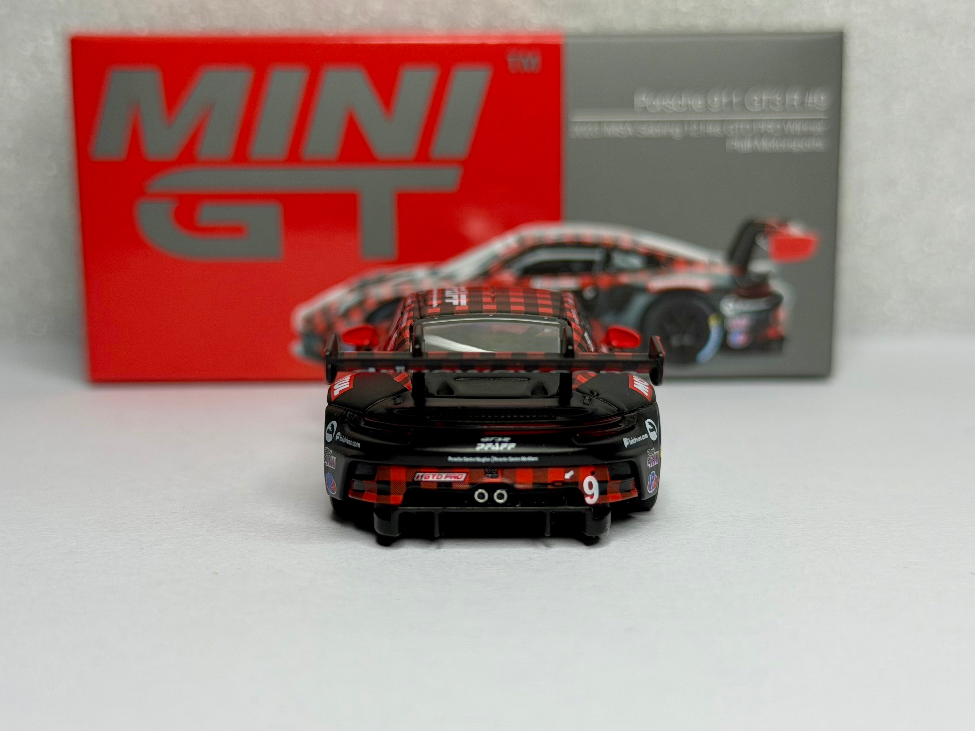 Mini GT 1:64  Porsche 911 GT3 R #9 GTD PRO Pfaff Motorsports IMSA Winner #770 Opened