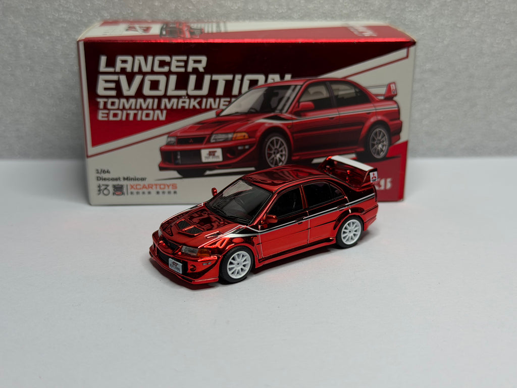 XCartoys Works 1:64 Mitsubishi EVO VI TME Chrome Red HEC 2026 exclusive Opened