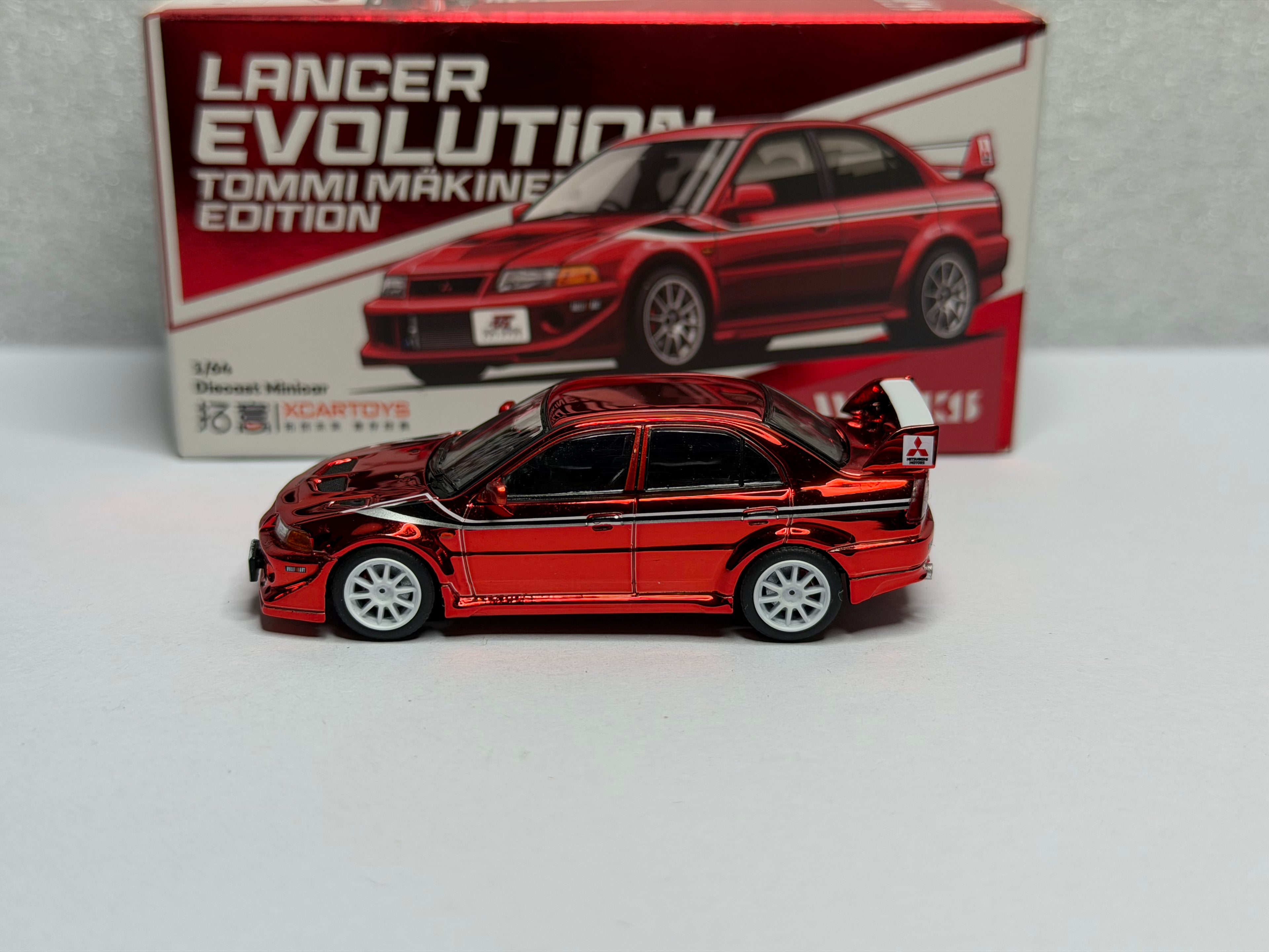 XCartoys Works 1:64 Mitsubishi EVO VI TME Chrome Red HEC 2026 exclusive Opened