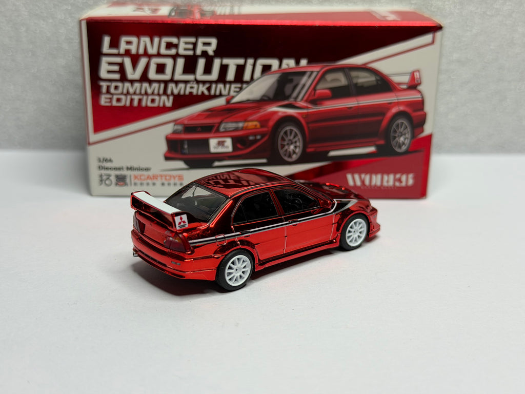 XCartoys Works 1:64 Mitsubishi EVO VI TME Chrome Red HEC 2026 exclusive Opened