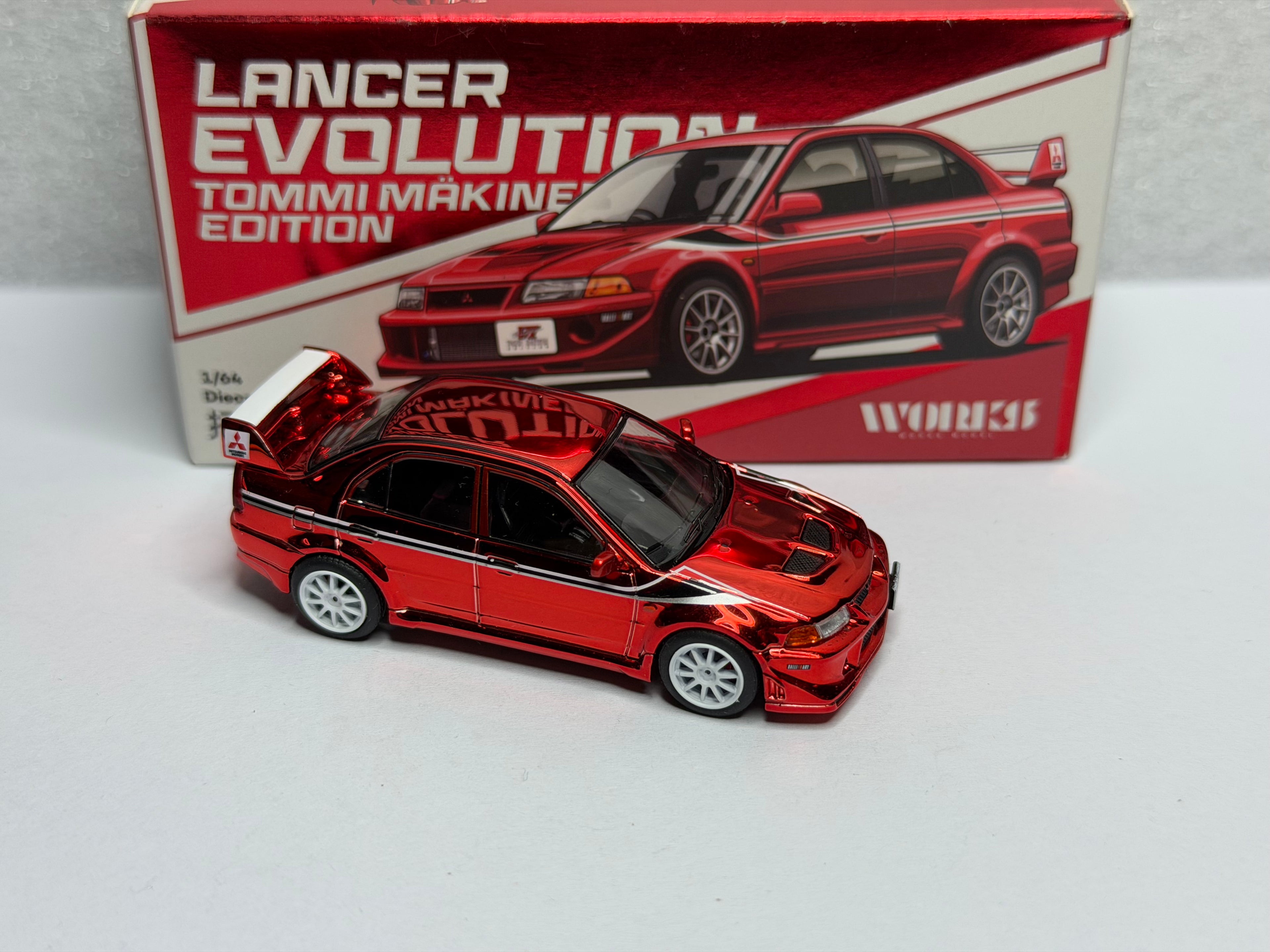 XCartoys Works 1:64 Mitsubishi EVO VI TME Chrome Red HEC 2026 exclusive Opened