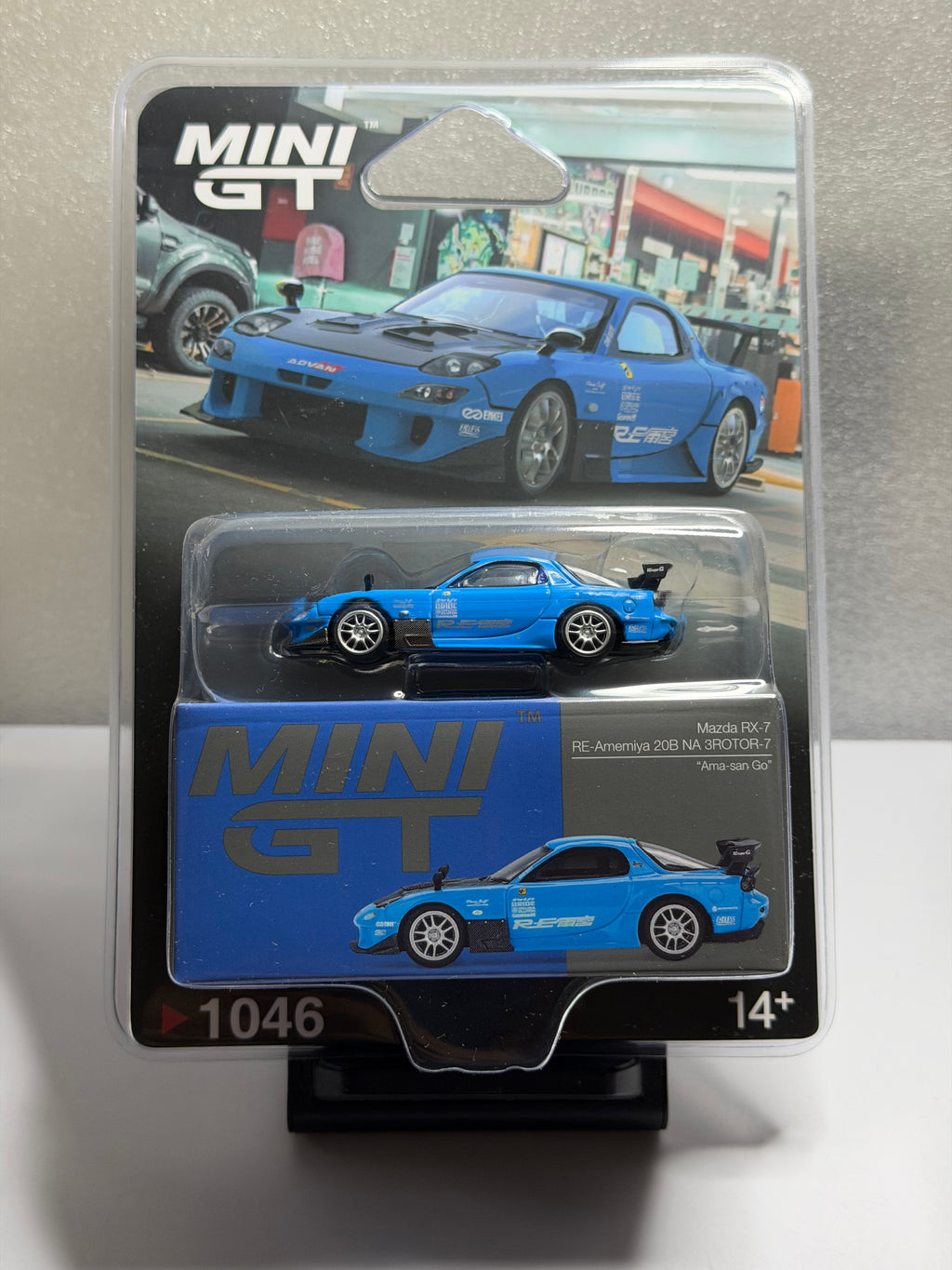 Mini GT 1:64 Mazda RX-7 RE-Amemiya 20B NA 3ROTOR-7 “Ama-san Go” #1046