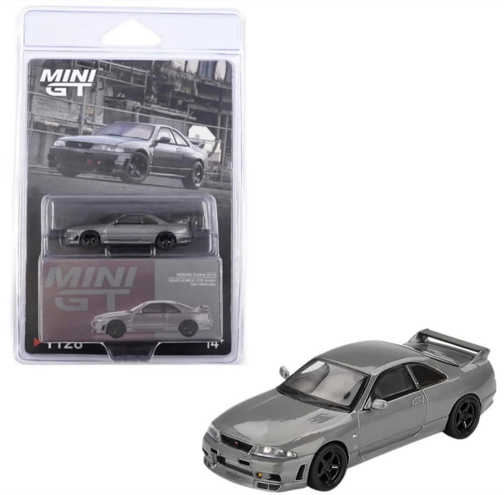 Mini GT 1:64 NISSAN Skyline GT-R Dark Metal Gray (NISMO BCNR33 CRS Version) #1128