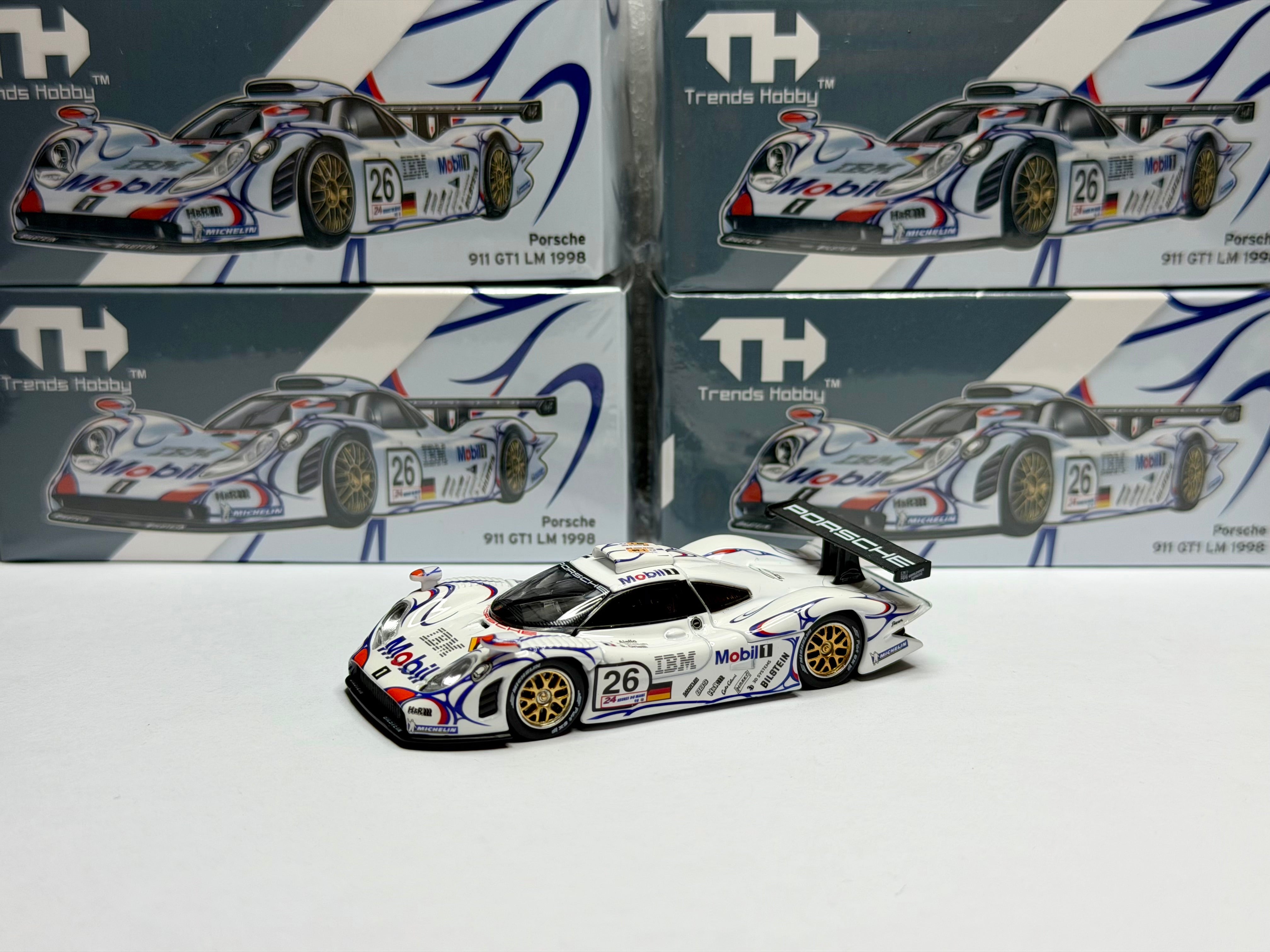 Trends Hobby 1:64 Porsche 911 GT1 LM 1998 White #26 | LMTF Diecast