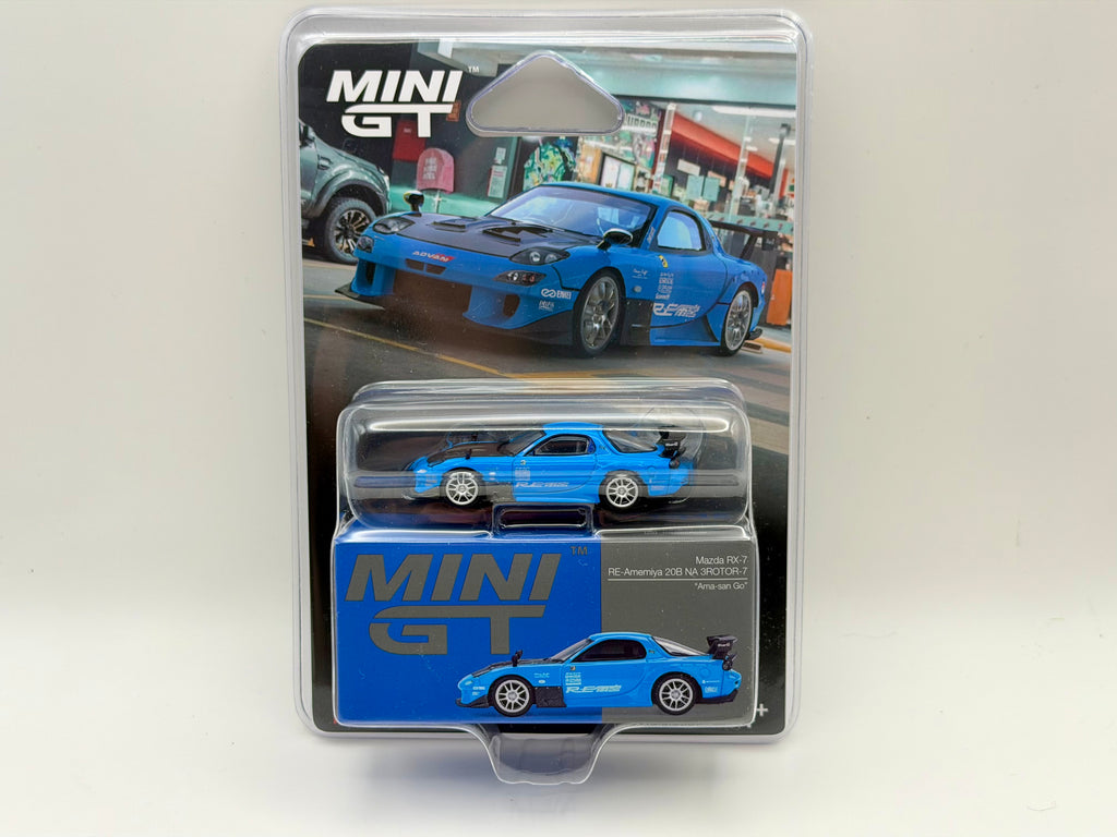 Mini GT 1:64 Mazda RX-7 RE-Amemiya 20B NA 3ROTOR-7 “Ama-san Go” #1046