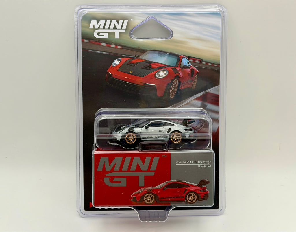 CHASE! Mini GT 1:64 Porsche 911 (992) GT3 RS Weissach Package – Guards Red #1060