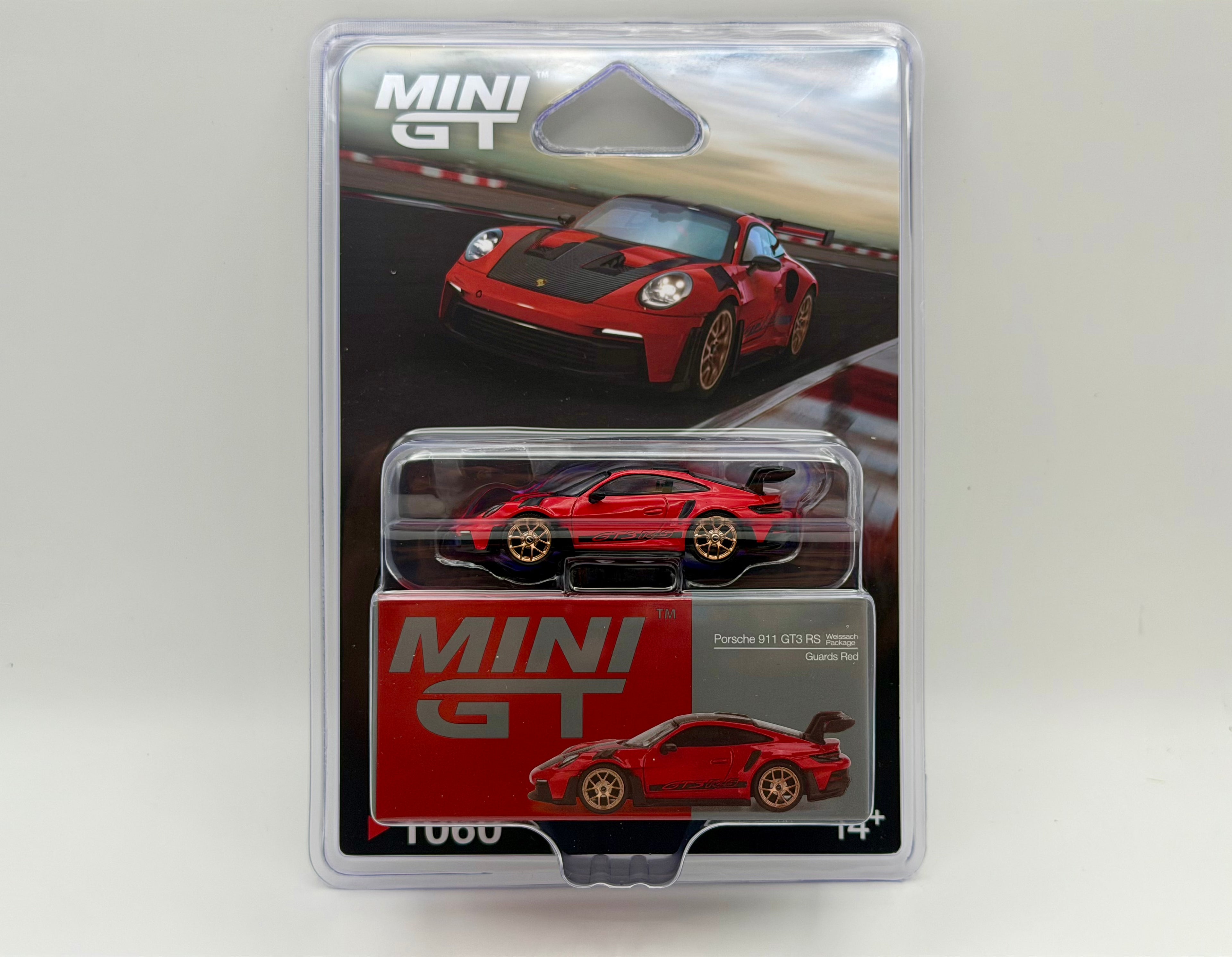 Mini GT 1:64 Porsche 911 (992) GT3 RS Weissach Package – Guards Red #1060