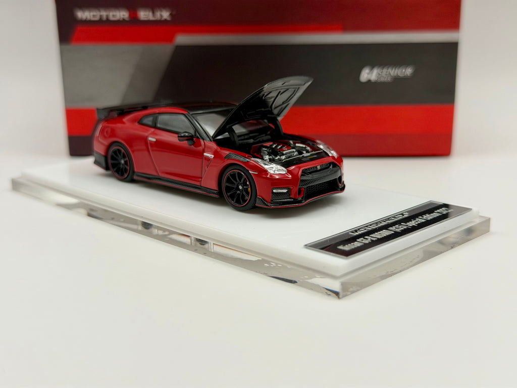 Motorhelix 1:63 Nissan GT-R R35 Nismo 22'(Stealth Gray/Vibrant Red)