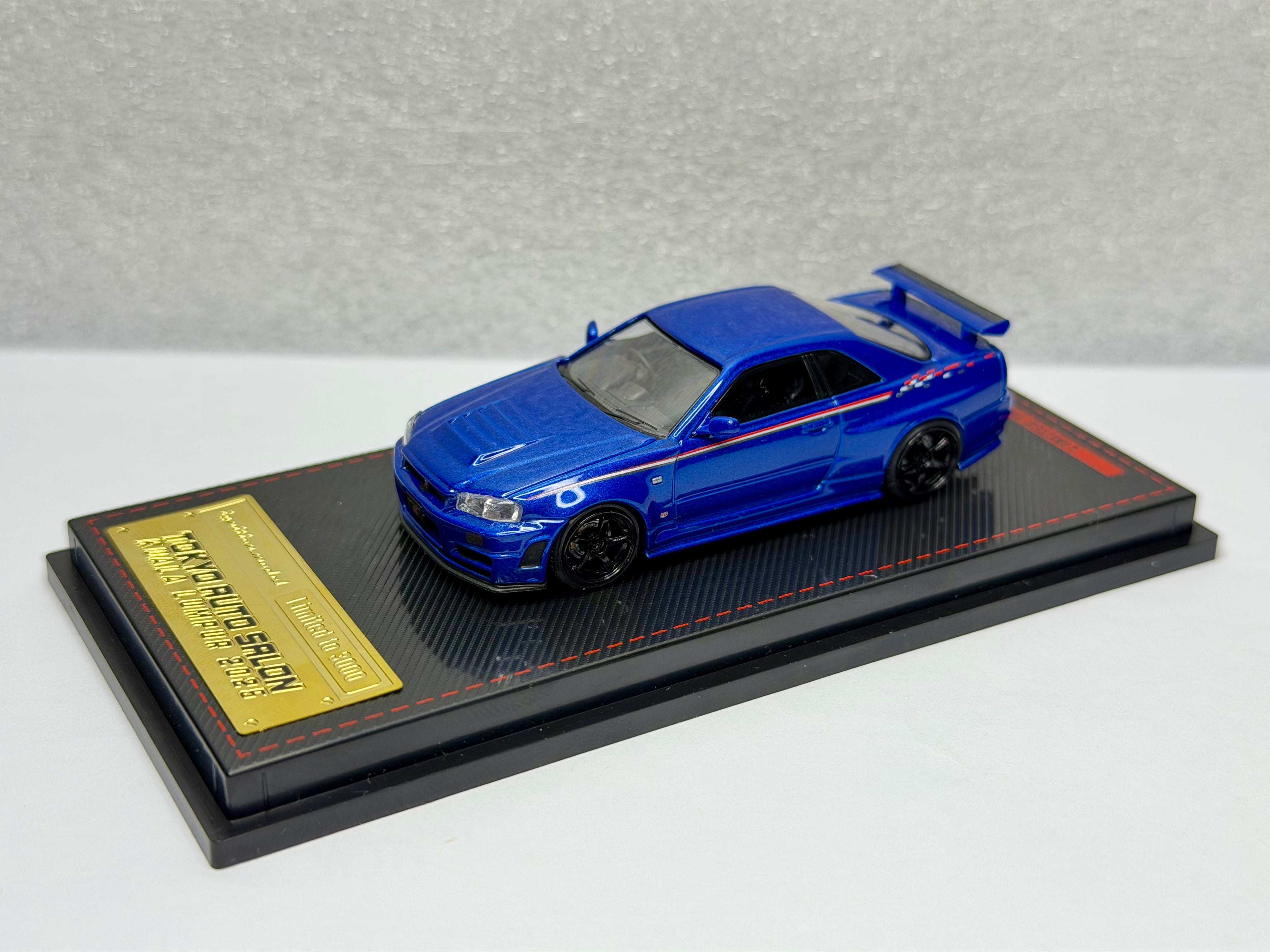 Ignition Model 1/64 Nissan GT-R R34 Bayside Blue Tokyo Auto Salon IG3838 Diecast