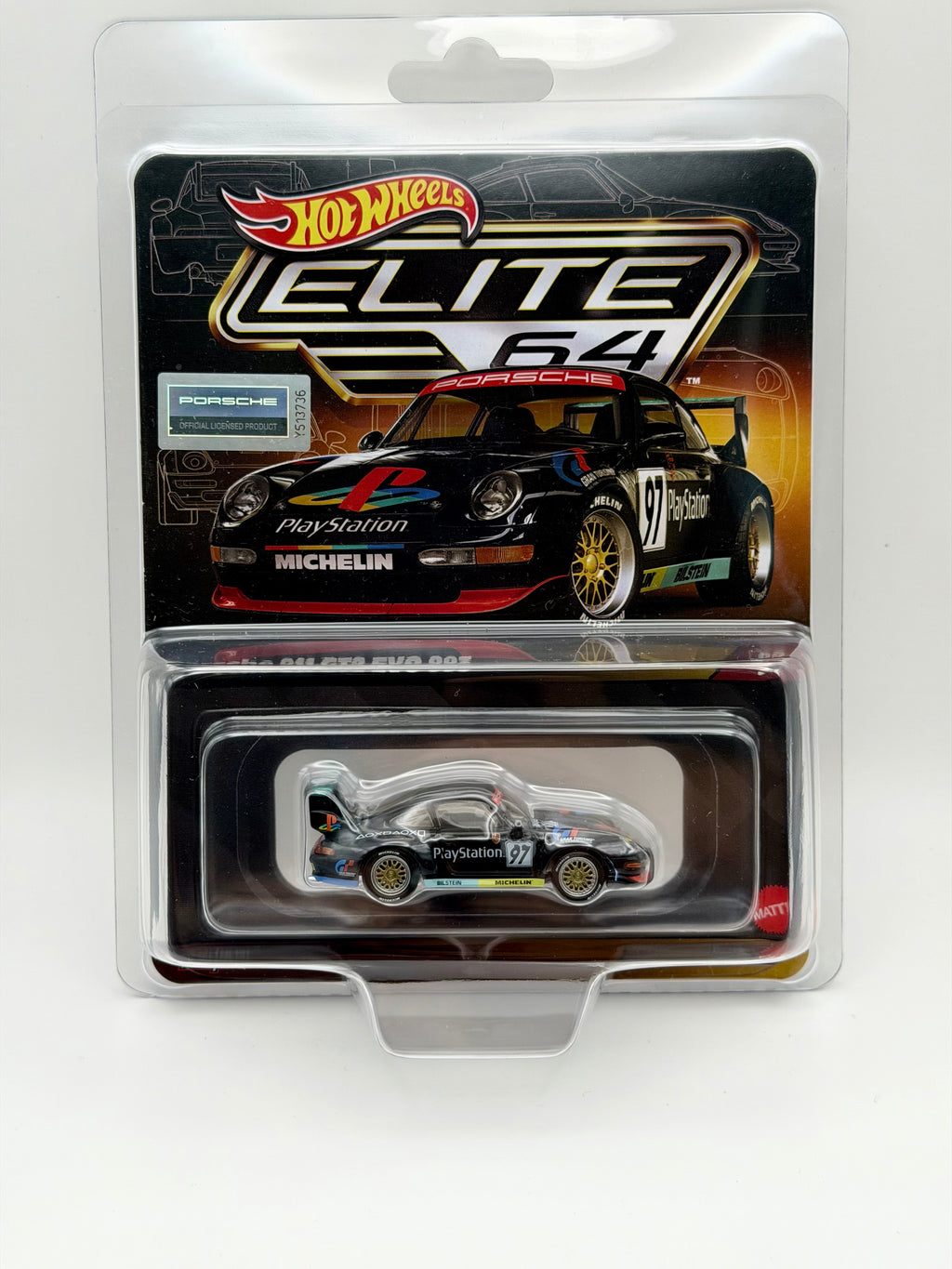 Hot Wheels Elite64 Porsche 911 GT2 evo 993 PlayStation