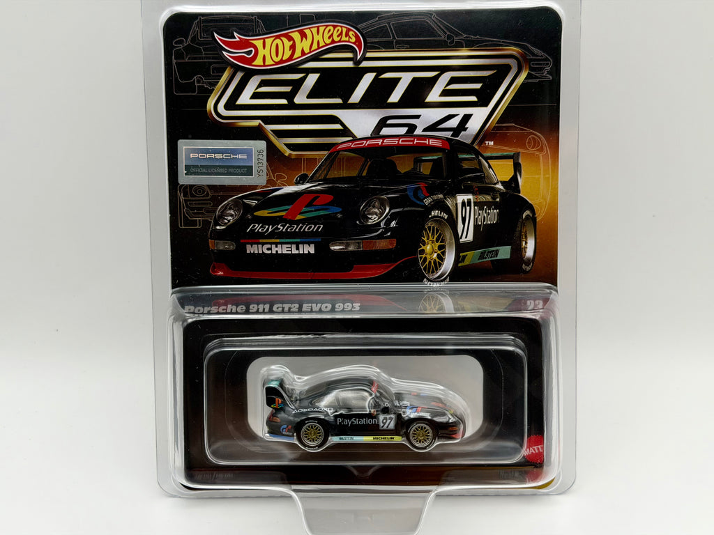 Hot Wheels Elite64 Porsche 911 GT2 evo 993 PlayStation