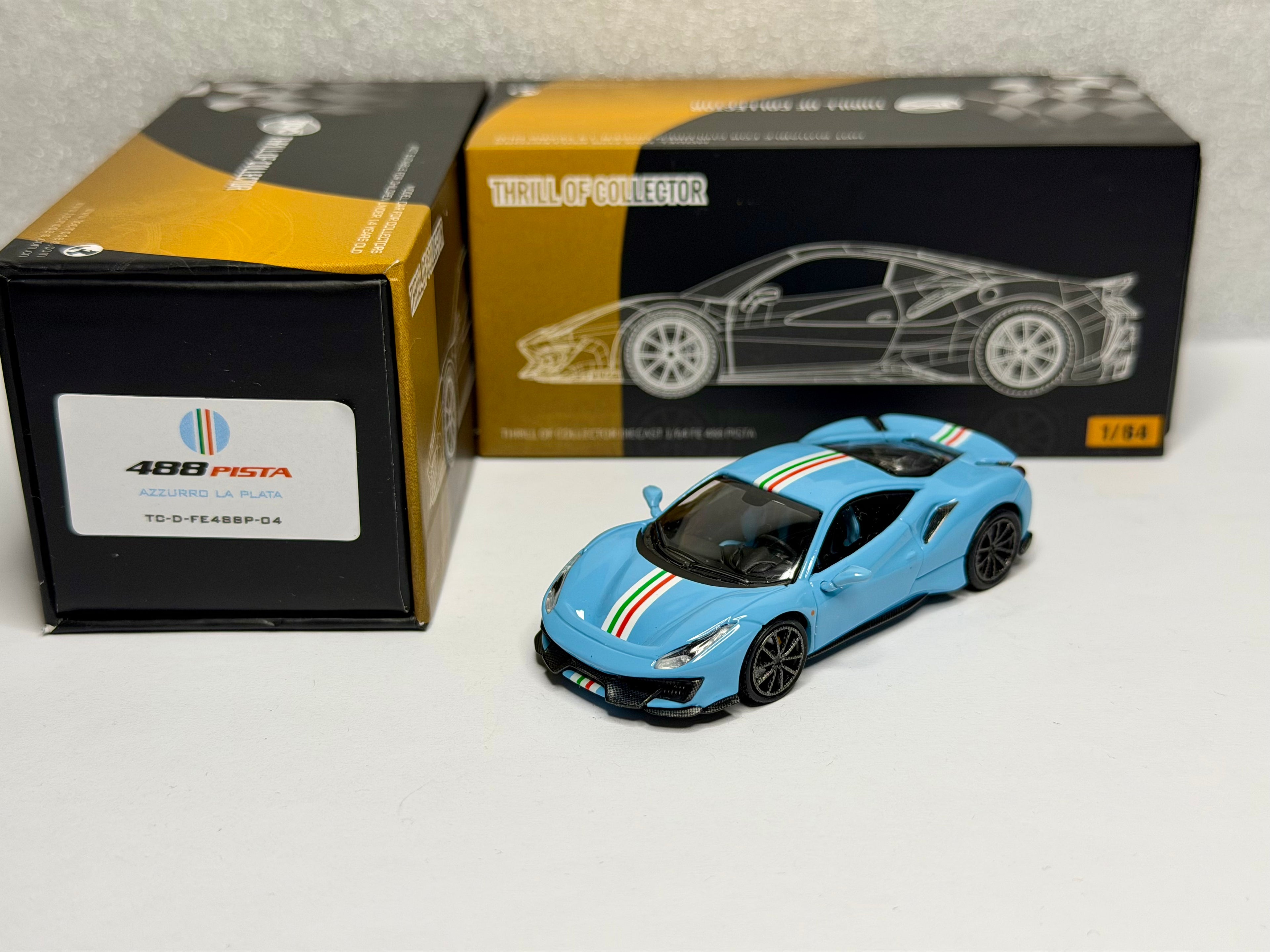 Fuelme TOC 1/64 Ferrari 488 Pista(Viola/Blu/Silver/White) Diecast US Seller