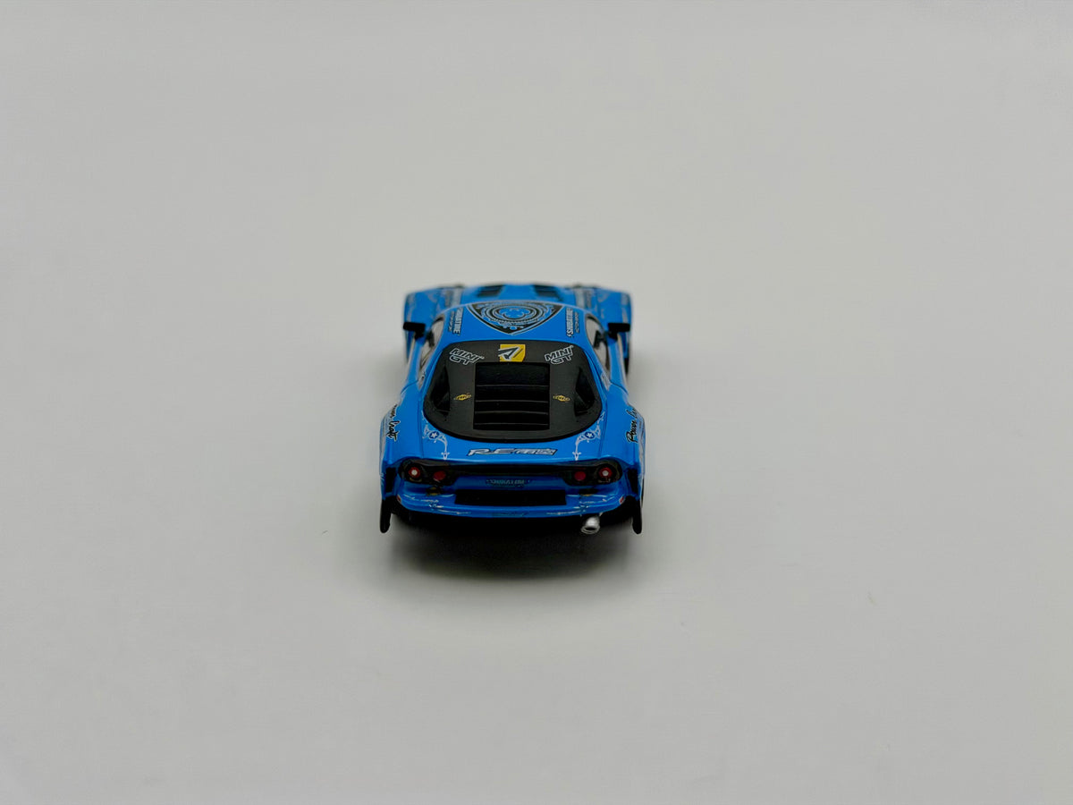 Mini GT 1:64 Mazda RX-7 RE-Amemiya 2025 D1GP – Blue #1195