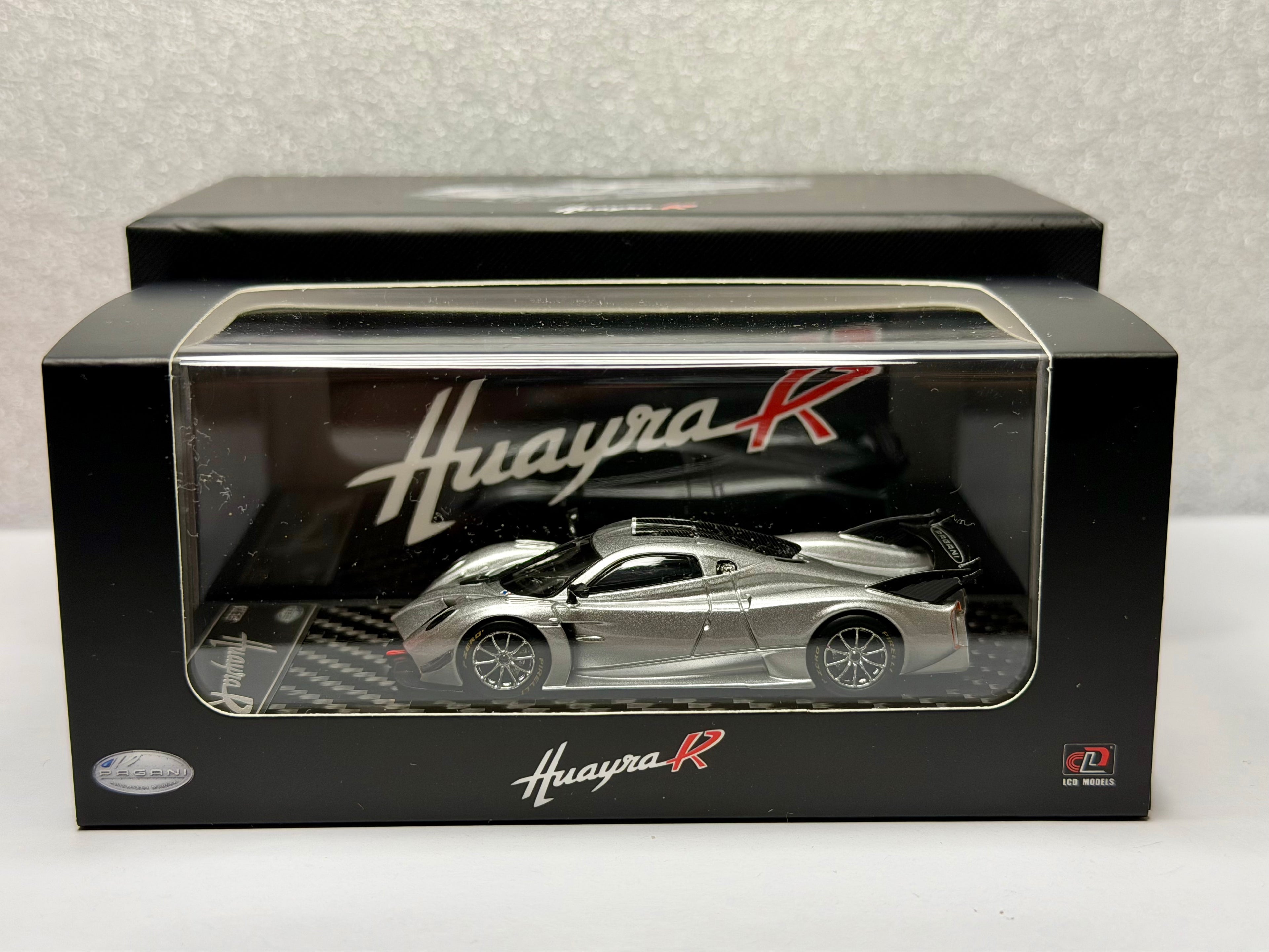 LCD Model 1/64 Pagani Huayra R Silver Hobby China Expo Exclusive 2025 US seller