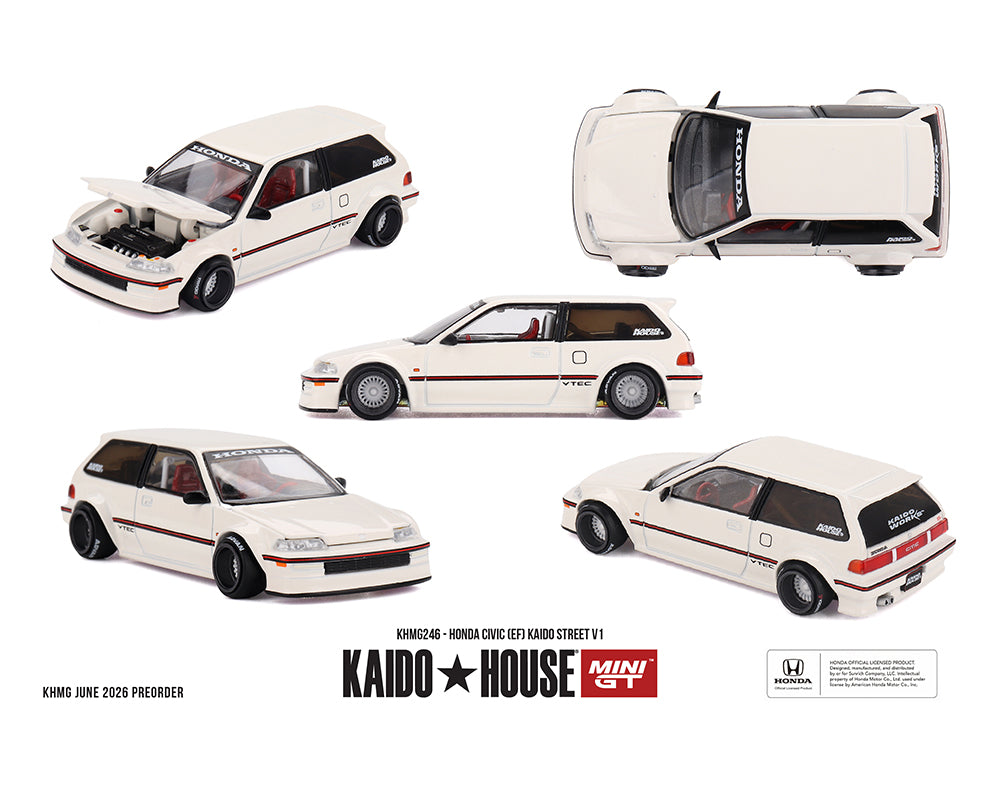 (Preorder) Kaido House x Mini GT 1:64 Honda Civic (EF) Kaido Street V1 – KHMG246