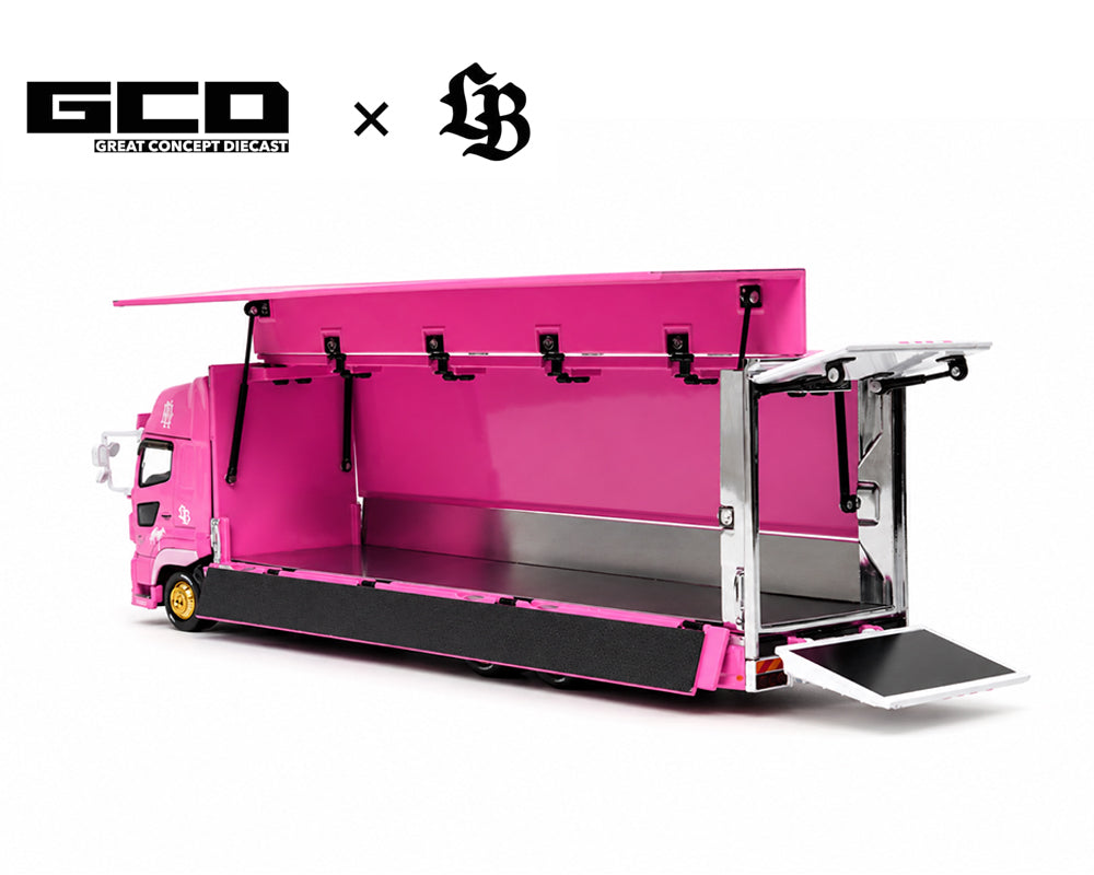 GCD 1:64 LBWK HINO700 LB Truck - Pink Special Edition
