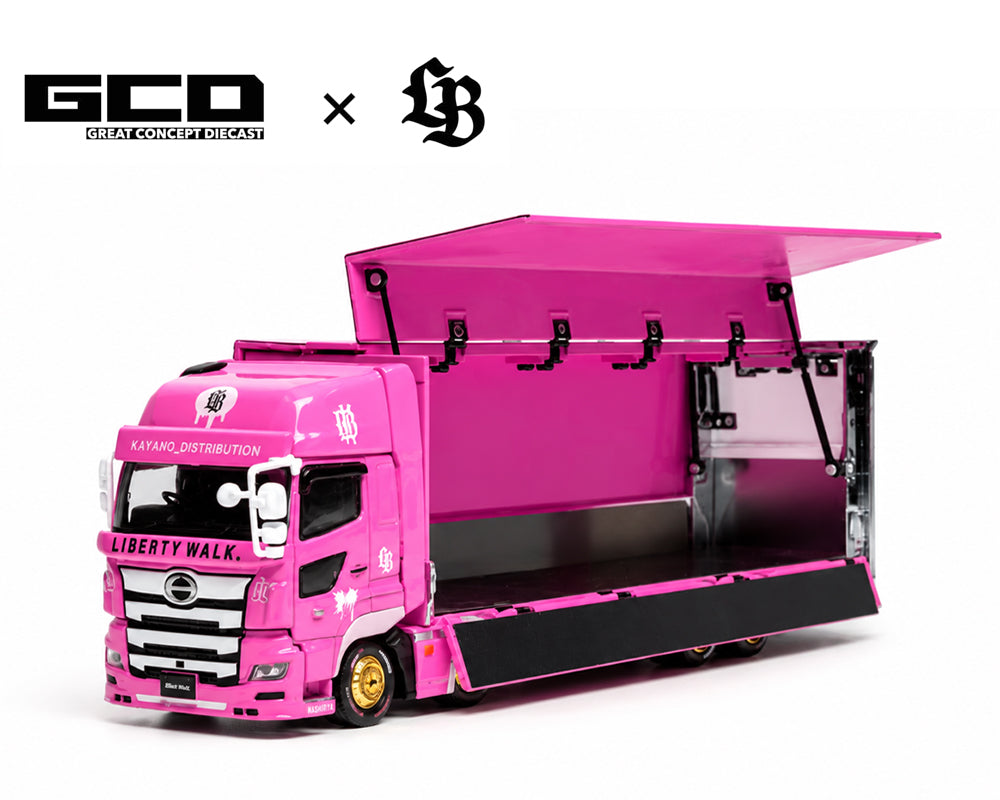 GCD 1:64 LBWK HINO700 LB Truck - Pink Special Edition