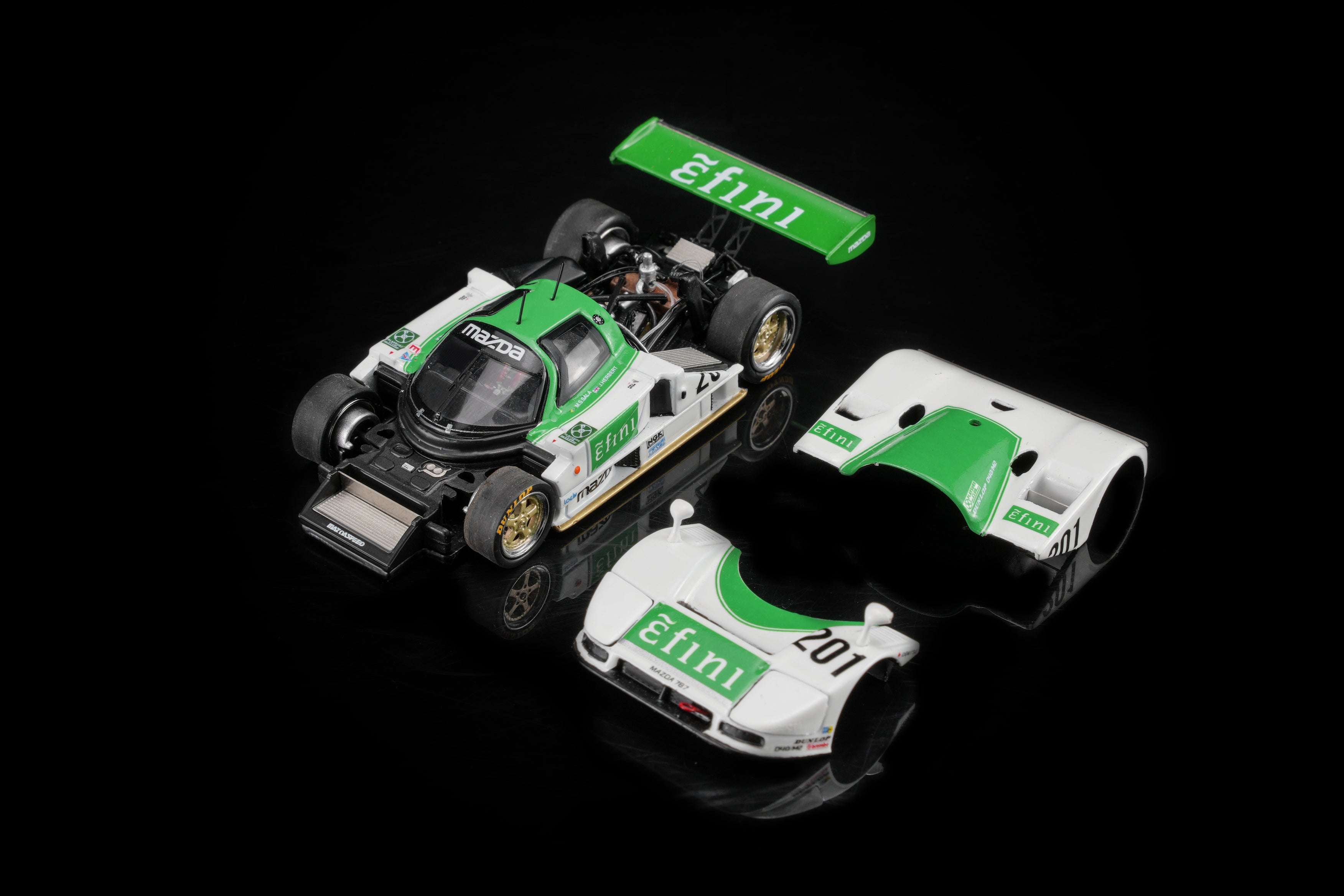 Preorder) Motorhelix 1/64 Mazda 787B #201 Green/White – LMTF_Diecast