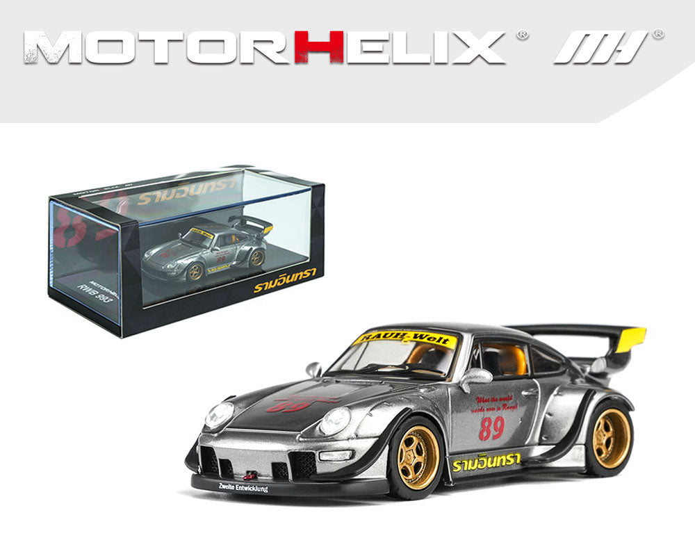(Preorder) Motorhelix 1:64 RWB 993 Ramintra – Metallic Silver M62303