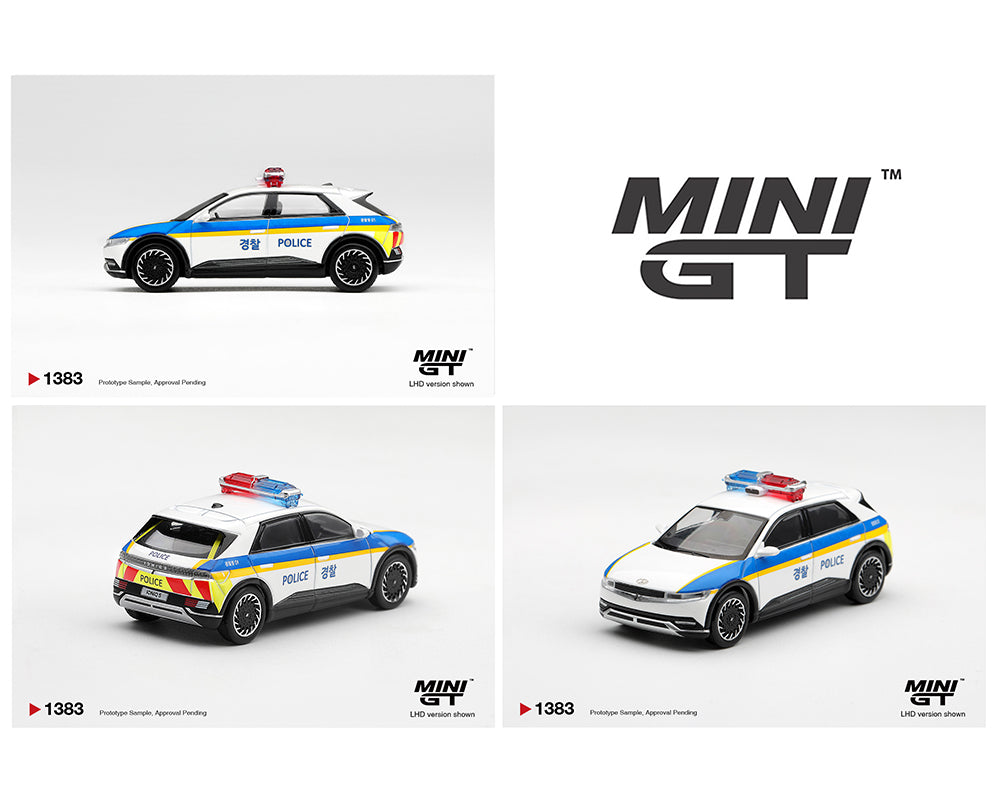 (Preorder) Mini GT 1:64 Hyundai Ioniq 5 Police Car – Korea Exclusives #1383
