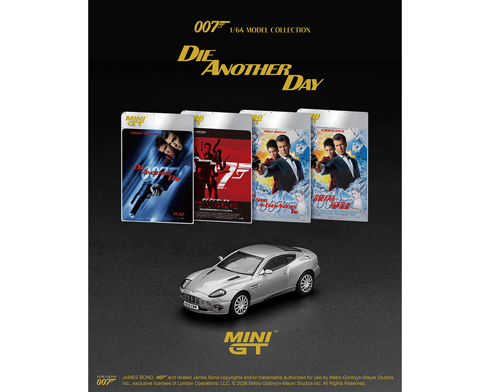 (Preorder) Mini GT 1:64 James Bond 007 Aston Martin V12 Vanquish “Die Another day” – English Packaging #926