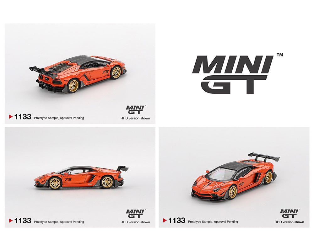 Mini GT 1:64 LB WORKS Lamborghini Aventador Orange  #1133