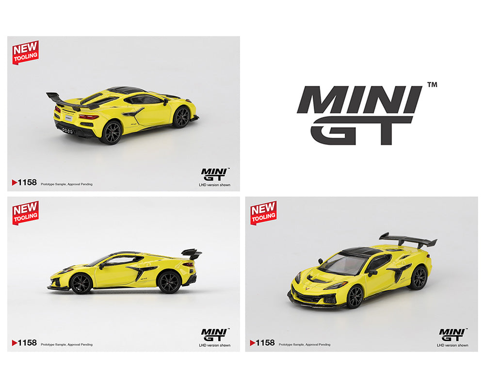 Mini GT 1:64 Chevrolet Corvette ZR1- Accelerate Yellow #1158