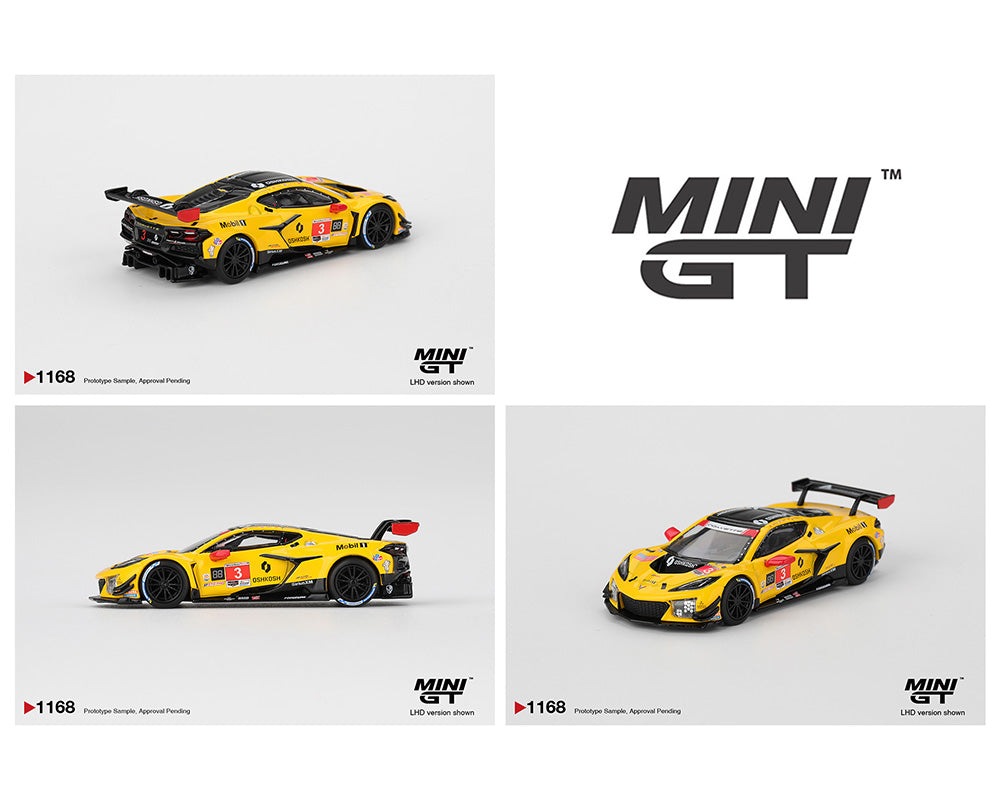 Mini GT 1:64 Chevrolet Corvette Z06 GT3.R #3 Corvette Racing by Pratt Miller Motorsports 2025 IMSA Daytona 24 Hrs #1068