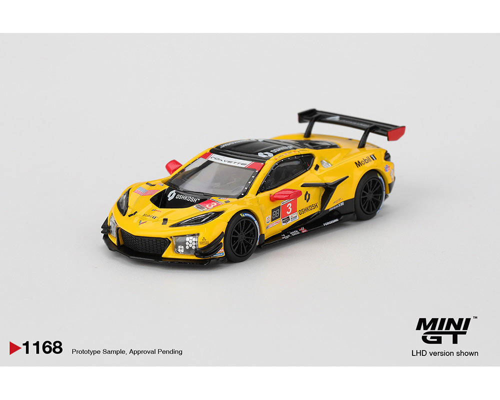 Mini GT 1:64 Chevrolet Corvette Z06 GT3.R #3 Corvette Racing by Pratt Miller Motorsports 2025 IMSA Daytona 24 Hrs #1068