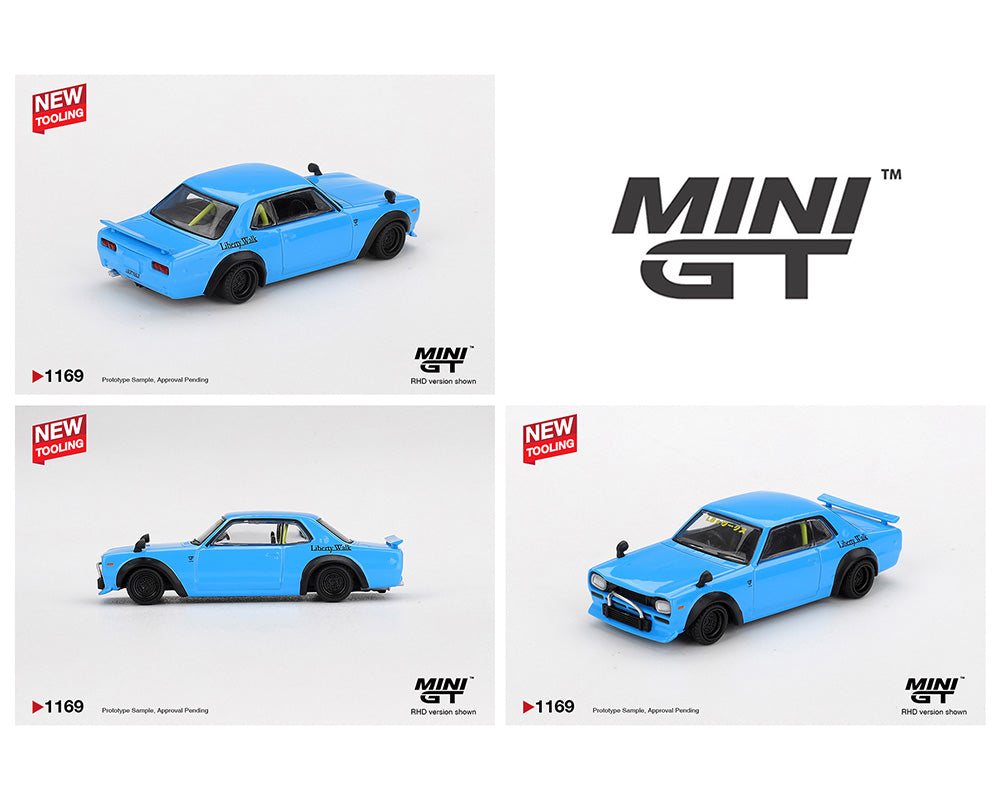 Mini GT 1:64 Nissan LB Works HAKOSUKA – Baby Blue #1169