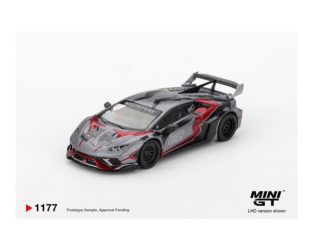 Mini GT 1:64 LB WORKS Lamborghini Huracán GT RONIN – Grey #1177