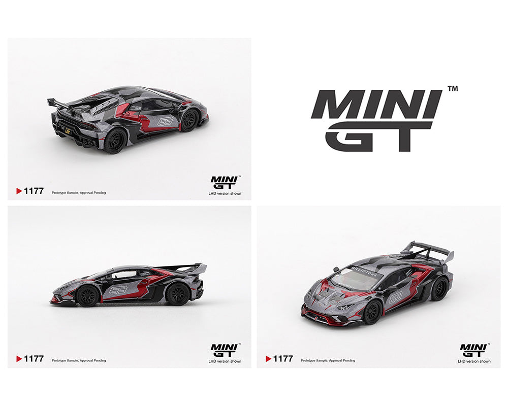 Mini GT 1:64 LB WORKS Lamborghini Huracán GT RONIN – Grey #1177
