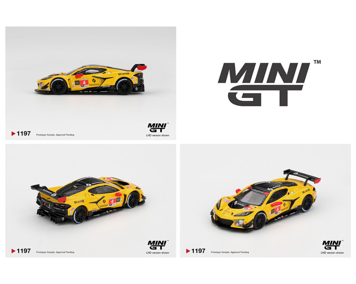 Mini GT 1:64 Chevrolet Corvette Z06 GT3.R #4 Corvette Racing by Pratt Miller Motorsports 2025 IMSA Daytona 24 Hrs #1197